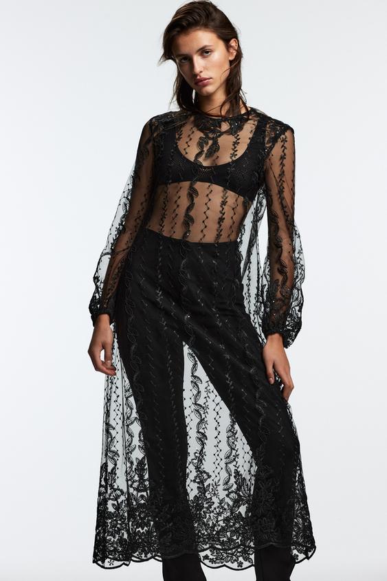 Semi sheer dress Clearance