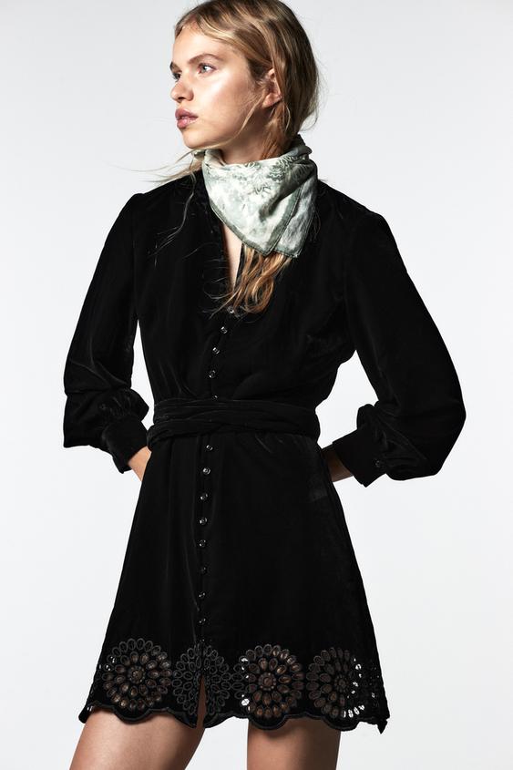 ベルベットワンピース ブラック Zara Japan 日本 ベルベットワンピース ブラック Zara Japan 日本