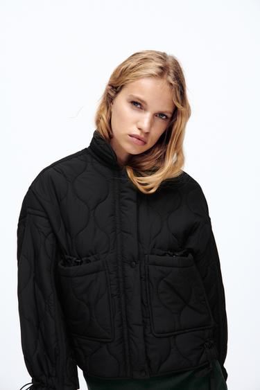 zara black puffer jacket
