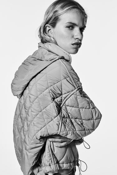 zara white puffer