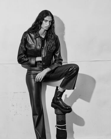 'THE '90S FULL LENGTH FAUX LEATHER TROUSERS