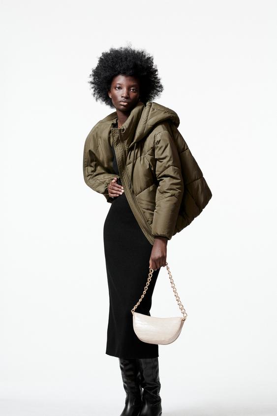 CAZADORA ACOLCHADA WATER REPELLENT - Khaki claro | ZARA Chile