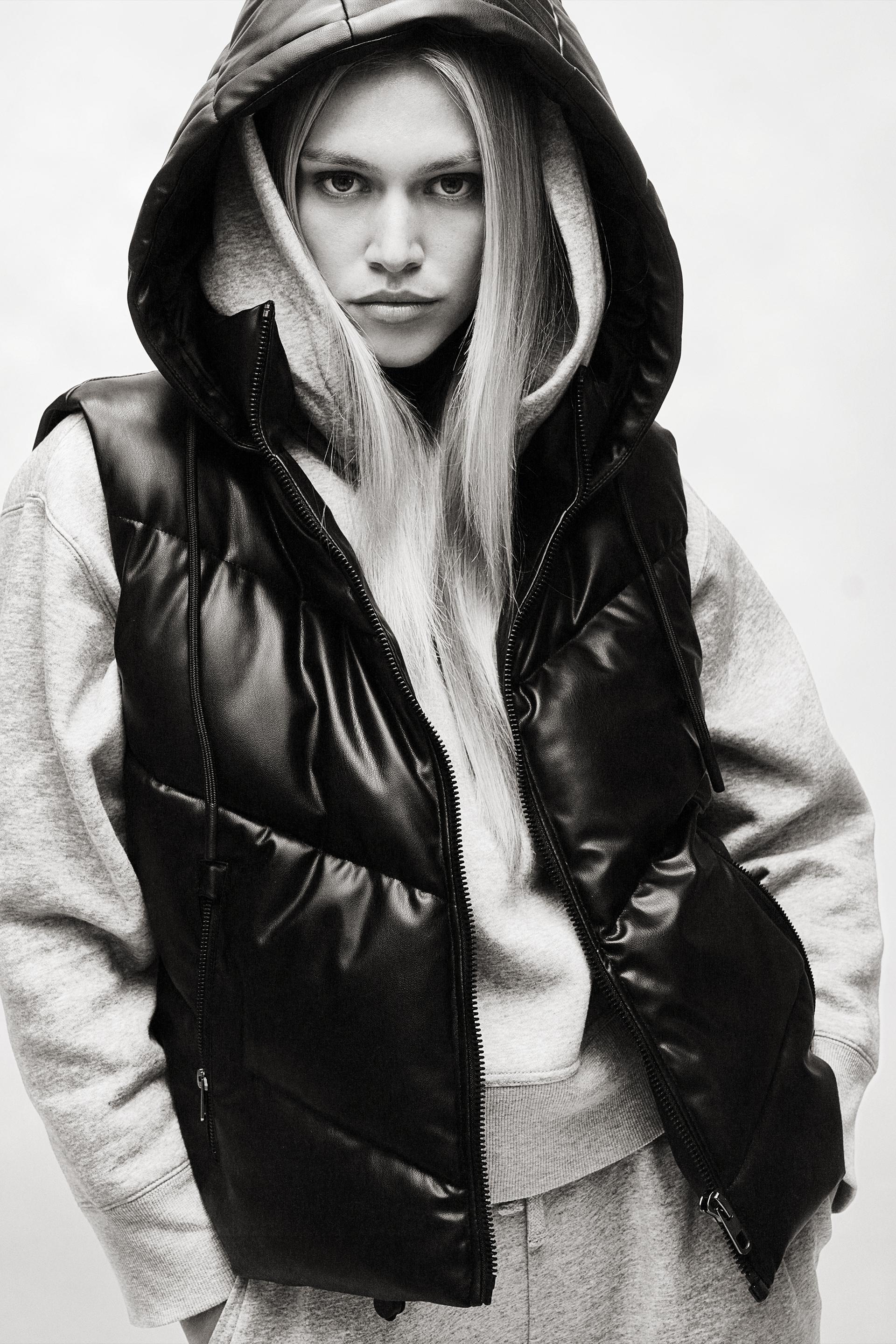 Leather look gilet zara Clearance