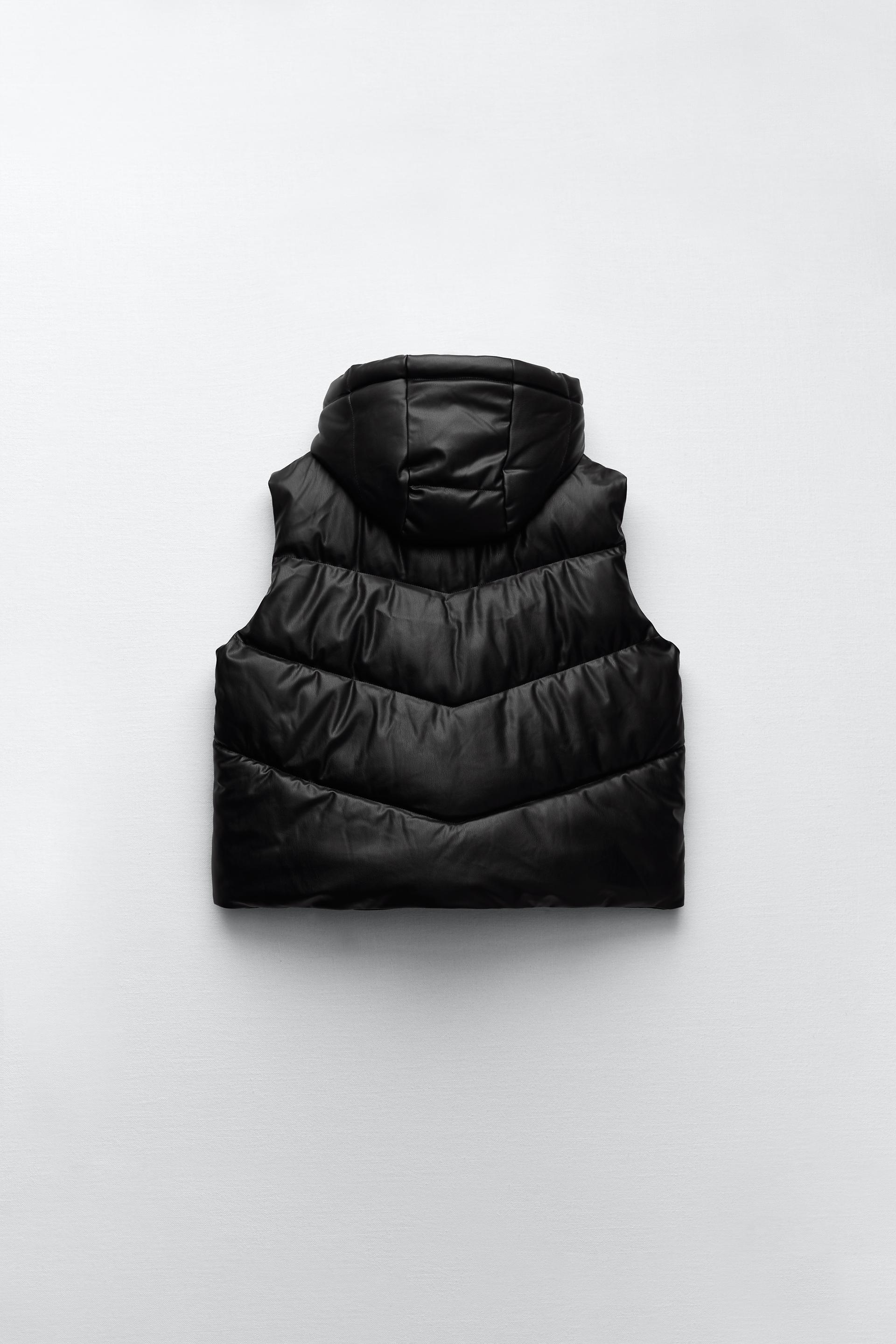 Leather bodywarmer zara Clearance
