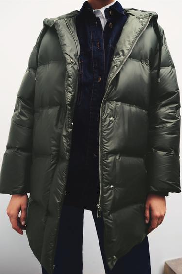zara down puffer
