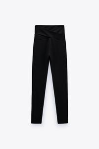 HIGH-WAIST OTTOMAN LEGGINGS - Black 