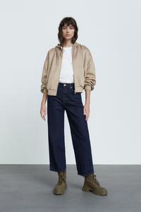 zara black aviator jacket