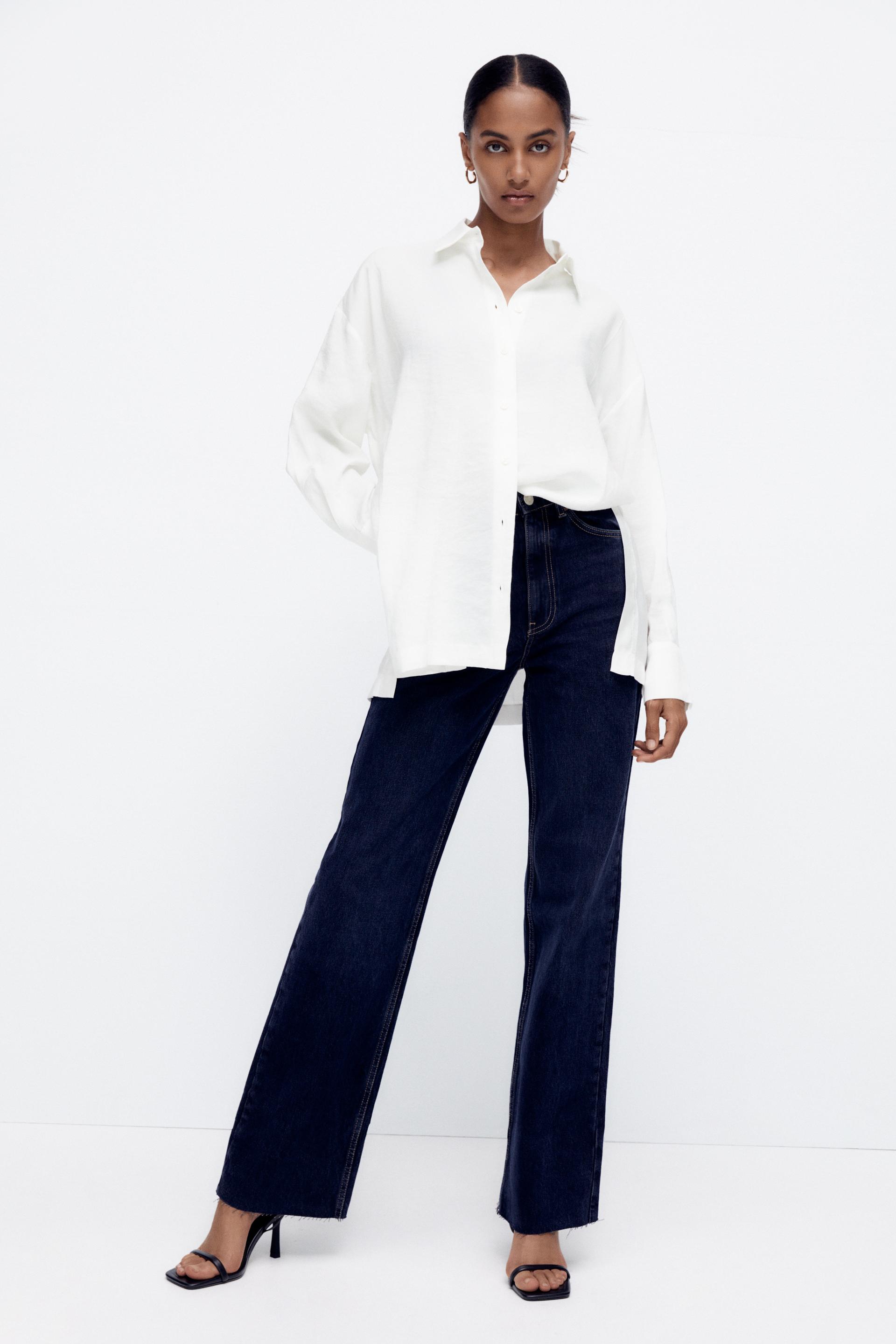 Zara flowy oversized shirt clearance