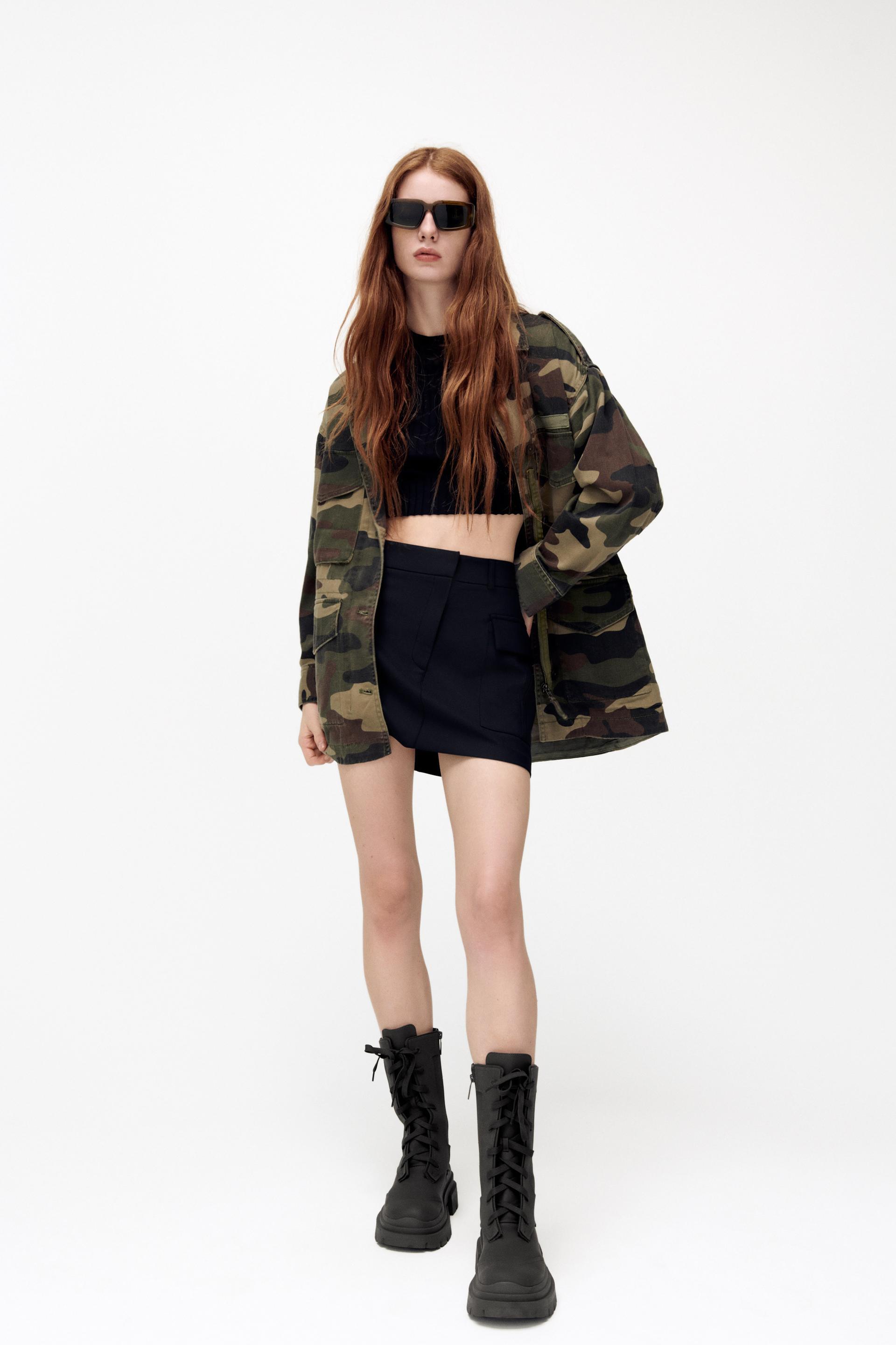cargo mini skirt
