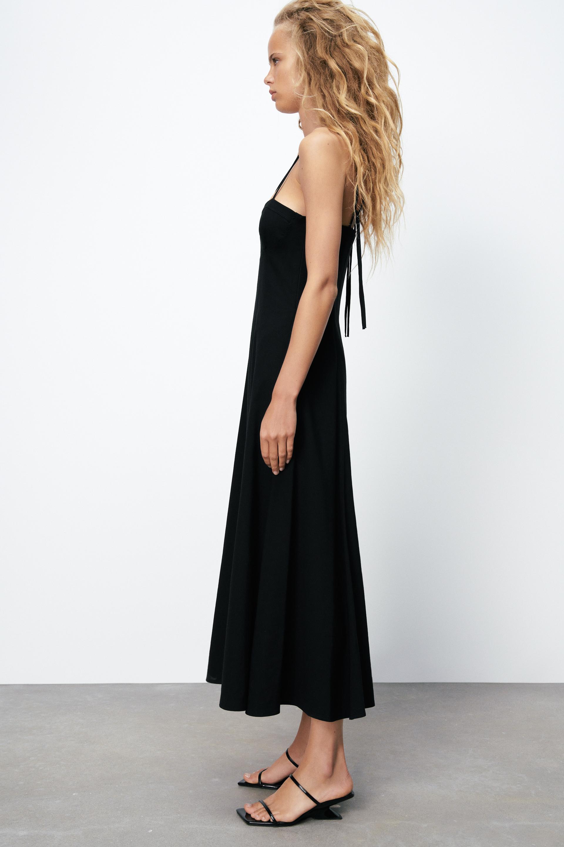 リネン ワンピース ブラック Zara Japan 日本 リネン ワンピース ブラック Zara Japan 日本