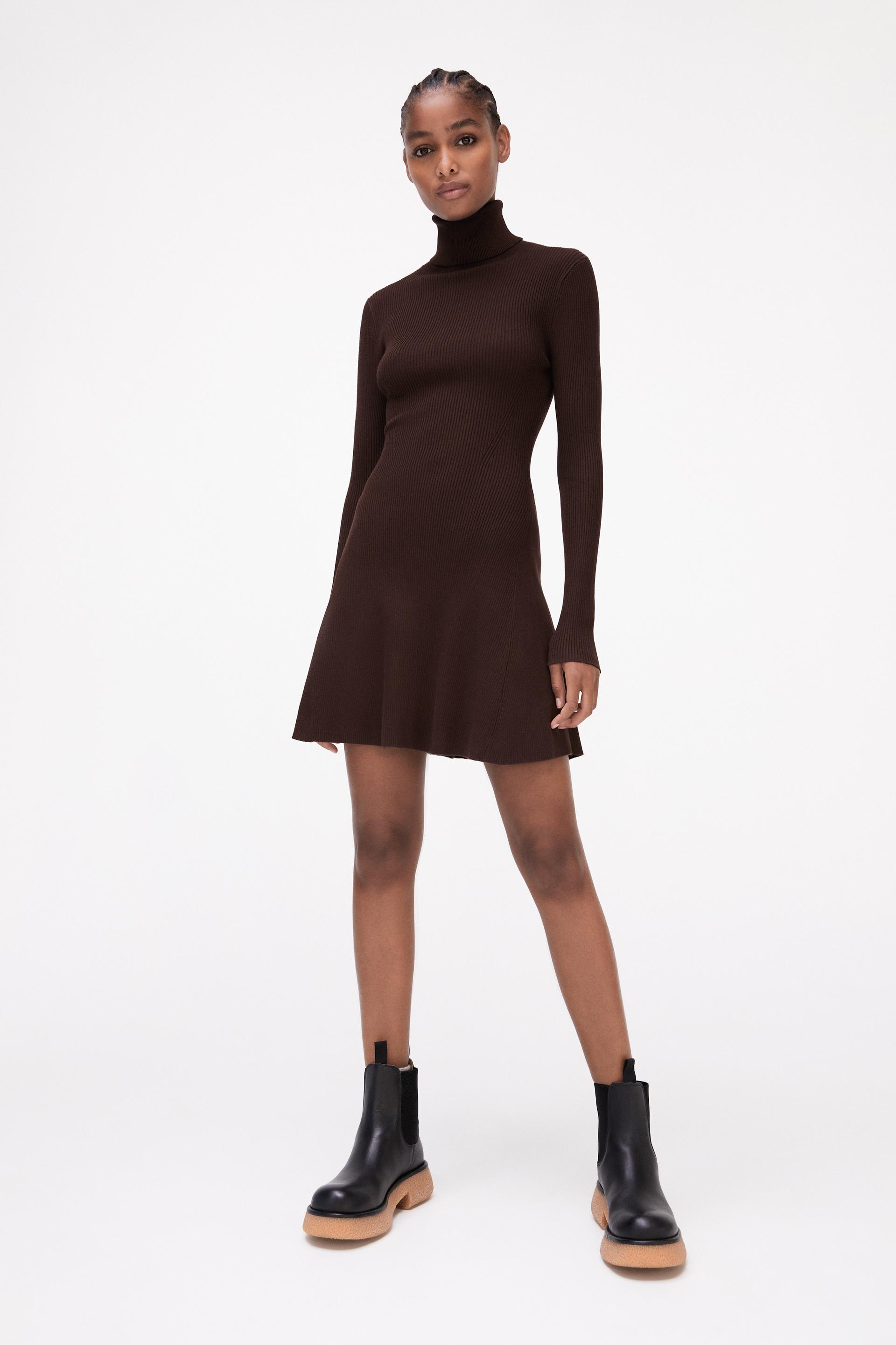 Zara high collar knit dress Clearance