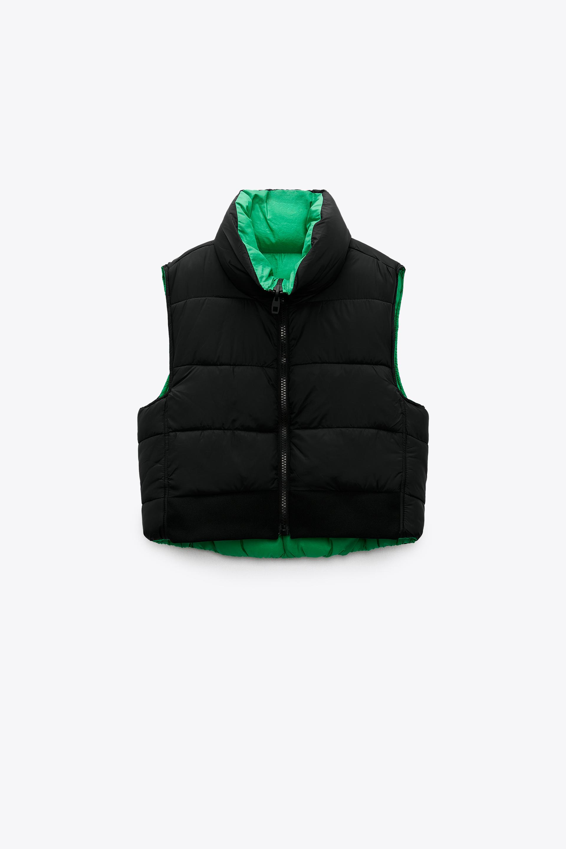 Zara black and green gilet Clearance