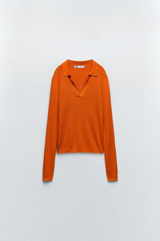 zara knit polo