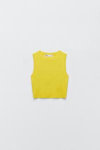 Top amarillo zara clearance