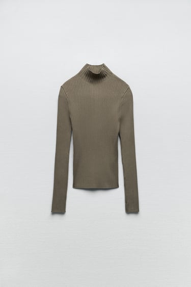Image 0 of RIBBED KNIT SWEATER from Zara