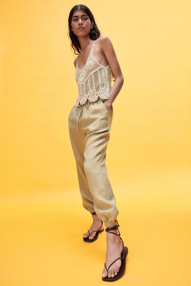 kadin jogger pantolon zara turkiye