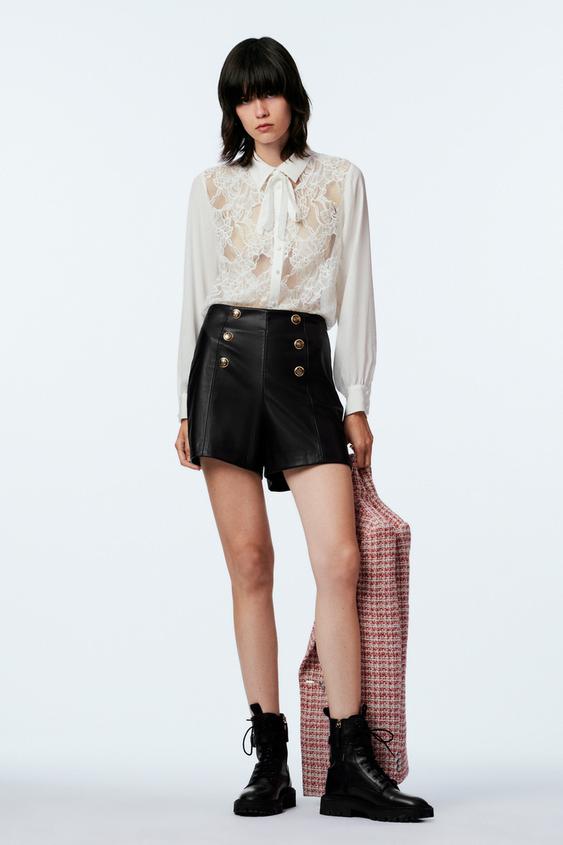 camicia in pizzo zara