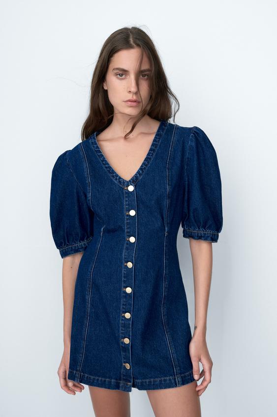 デニムミニワンピース ブルー Zara Japan 日本 デニムミニワンピース ブルー Zara Japan 日本