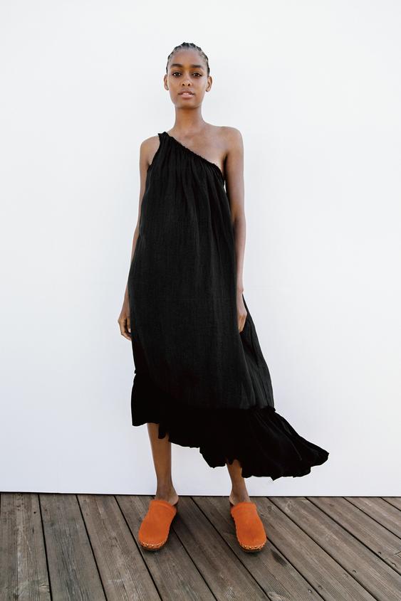 Limited Edition アシンメトリーワンピース ブラック Zara Japan 日本 Limited Edition アシンメトリーワンピース ブラック Zara Japan 日本