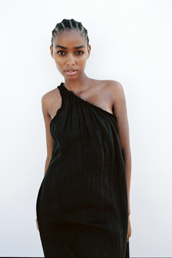 Limited Edition アシンメトリーワンピース ブラック Zara Japan 日本 Limited Edition アシンメトリーワンピース ブラック Zara Japan 日本