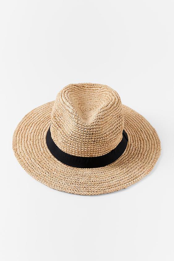 HAT WITH CONTRAST BAND - Natural | ZARA 
