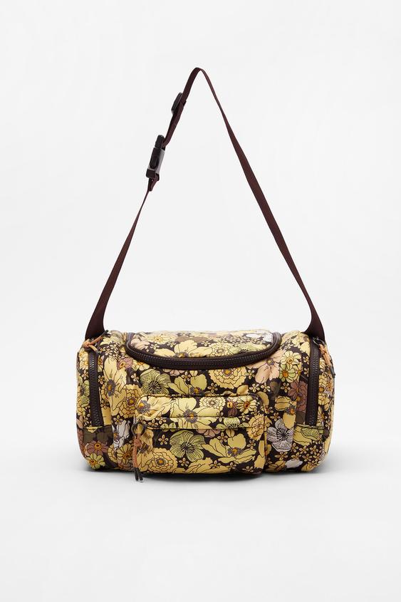 BOLSO ACOLCHADO FLORES - Amarillo | ZARA Perú / Peru