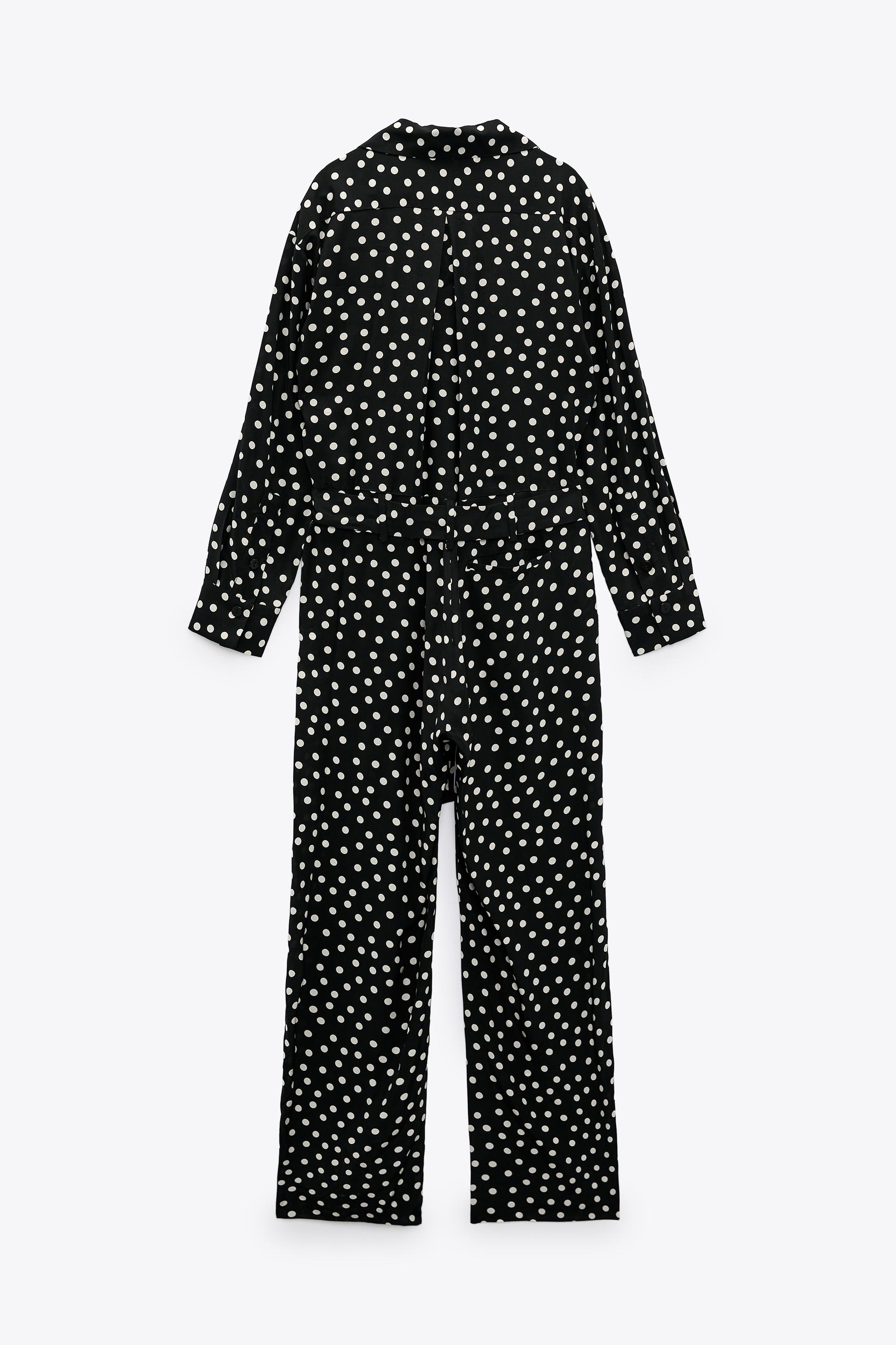 Polka Dot Jumpsuit Limited Edition Printed Zara Turkey Polka Dot Jumpsuit Limited Edition Printed Zara Turkey