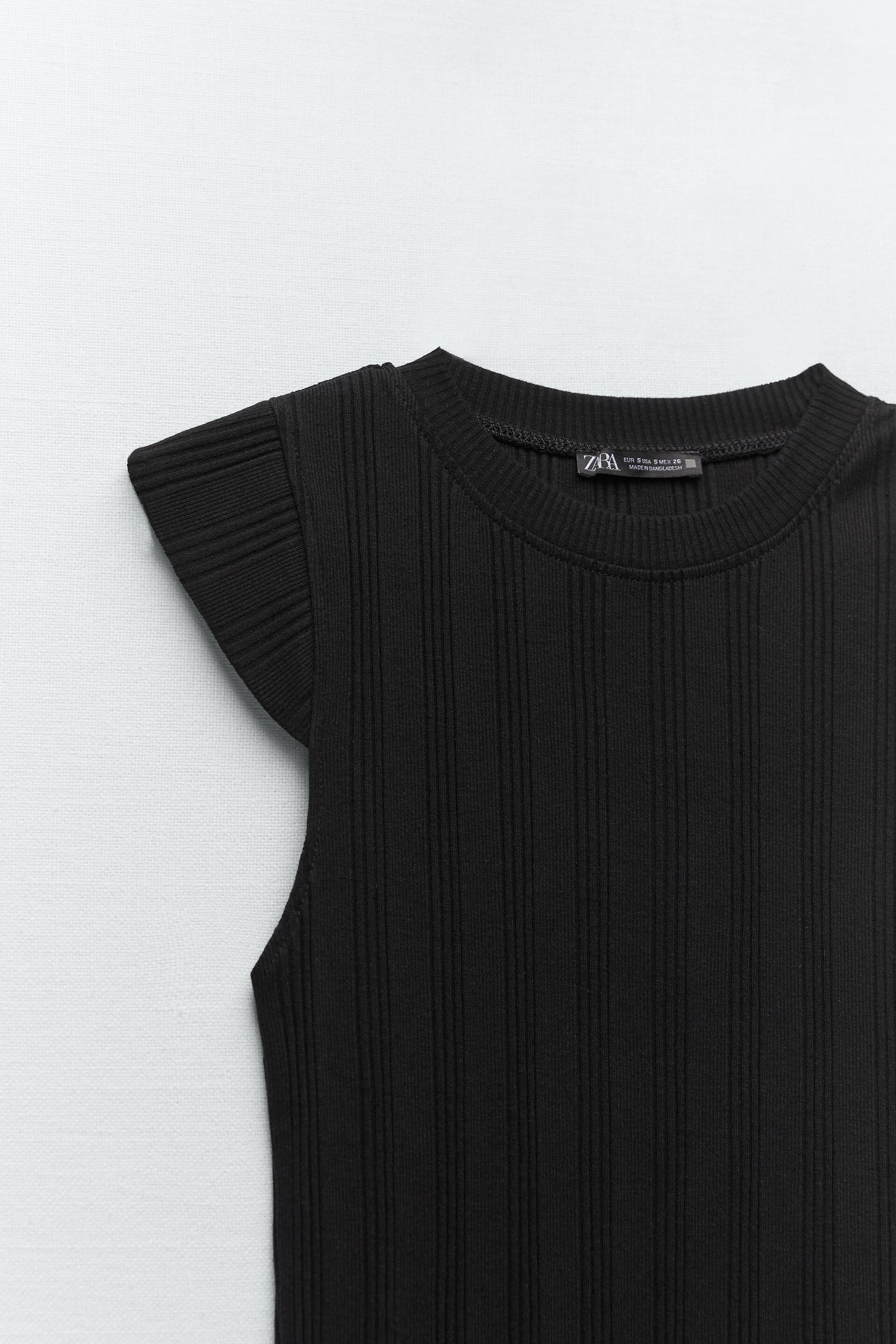 ショートリブワンピース ブラック Zara Japan 日本 ショートリブワンピース ブラック Zara Japan 日本