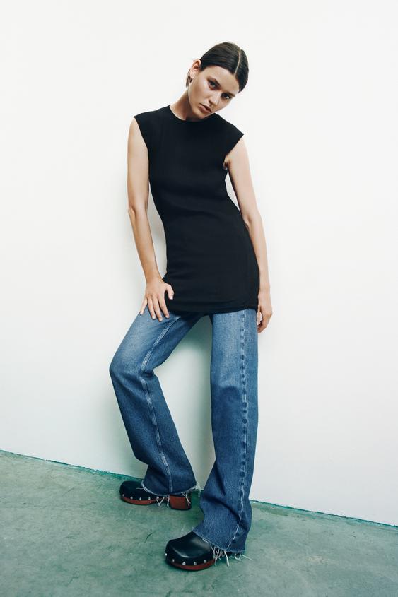 ショートリブワンピース ブラック Zara Japan 日本 ショートリブワンピース ブラック Zara Japan 日本