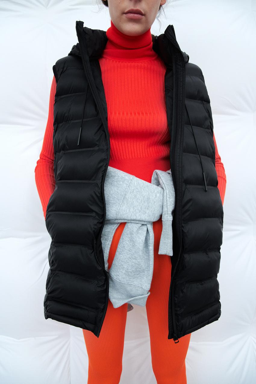 Womens black gilet zara Clearance