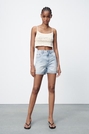 Image 0 of DENIM BERMUDA SHORTS from Zara