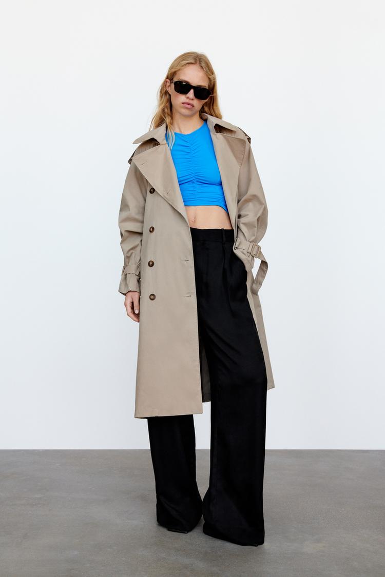 áo trench coat kaki zara