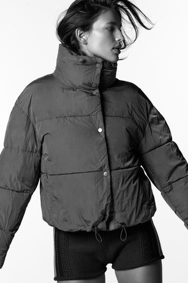 zara short puffer jacket