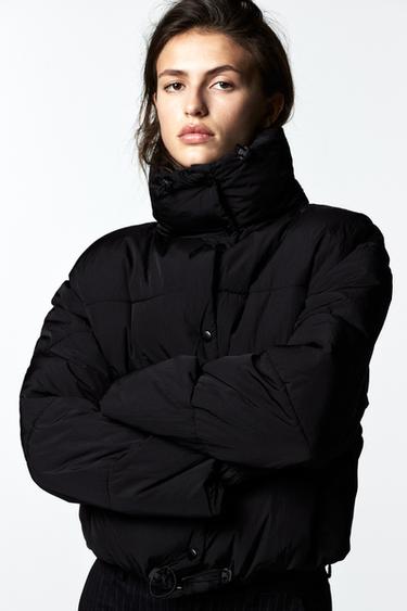 zara white puffer