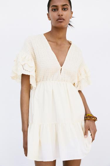 ホワイトドレス レディース オンラインセール Zara 日本