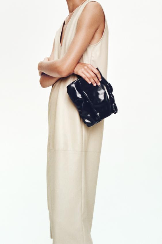 フェイクレザー チュニック ワンピース アイス グレー Zara Japan 日本 フェイクレザー チュニック ワンピース アイス グレー Zara Japan 日本