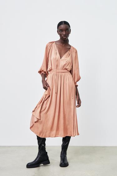 レディースサテンドレス Zara 日本