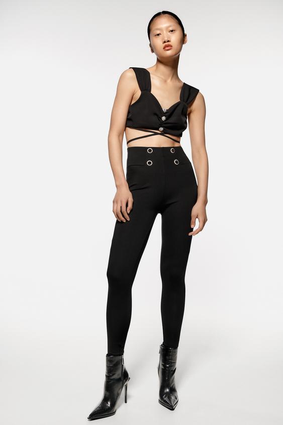 legging zip zara