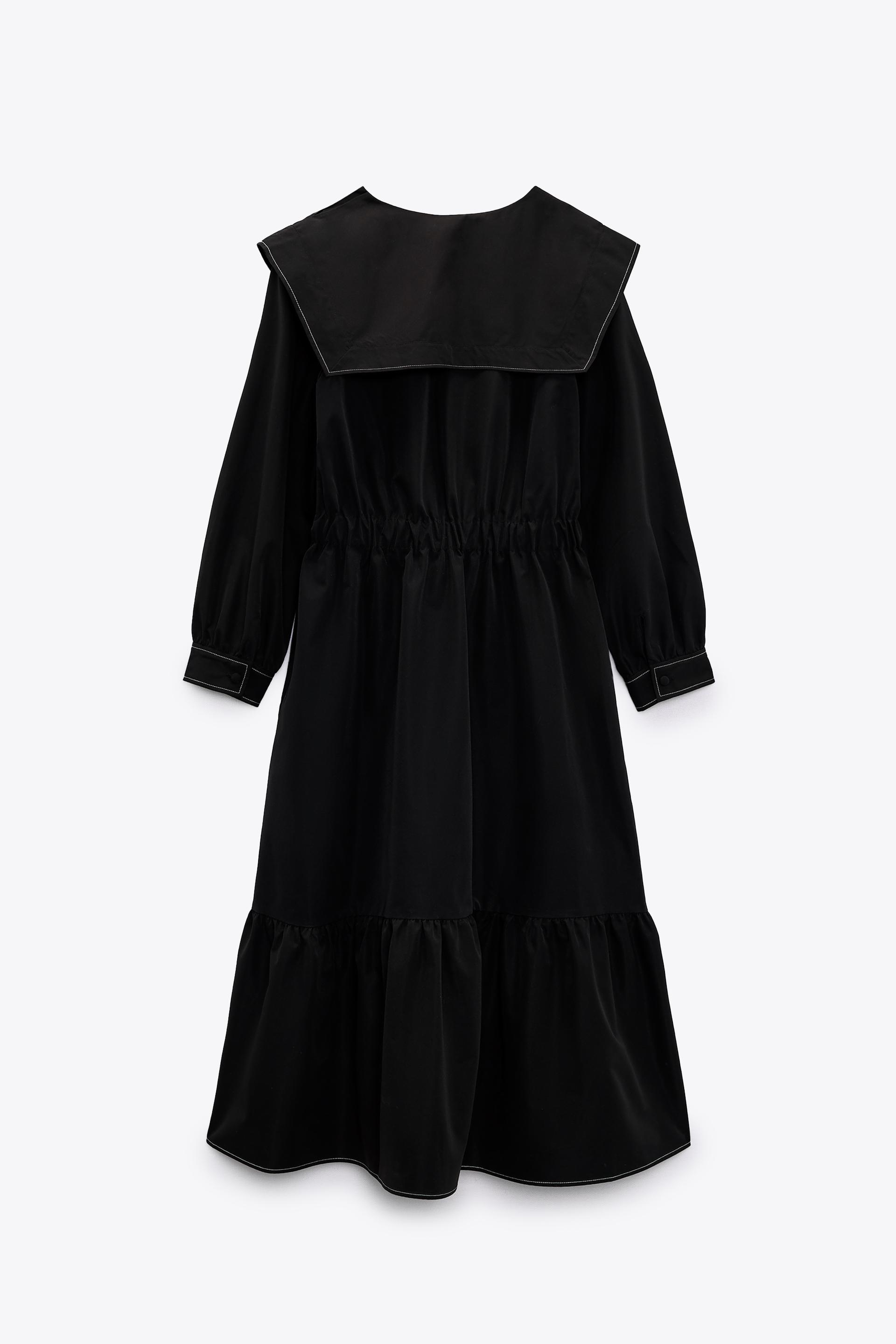 マキシカラー ポプリン ワンピース ブラック Zara Japan 日本 マキシカラー ポプリン ワンピース ブラック Zara Japan 日本