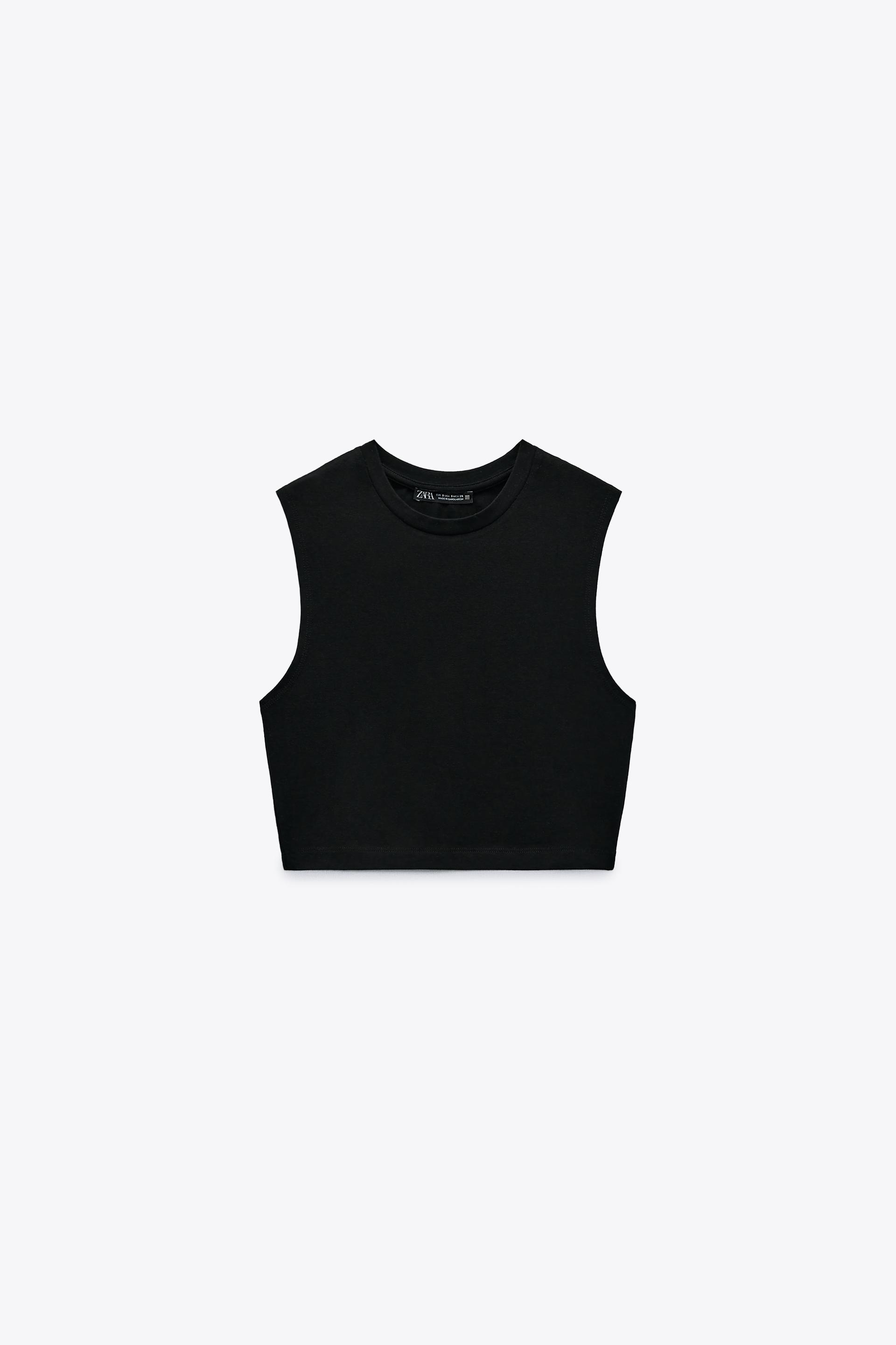Zara camiseta cropped clearance