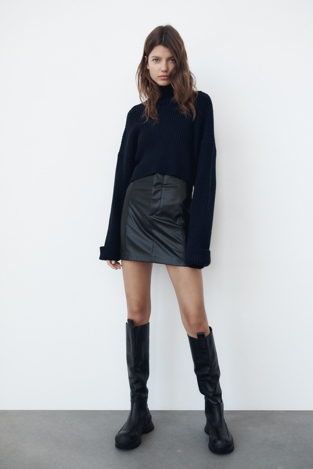 FAUX LEATHER SKIRT from Zara