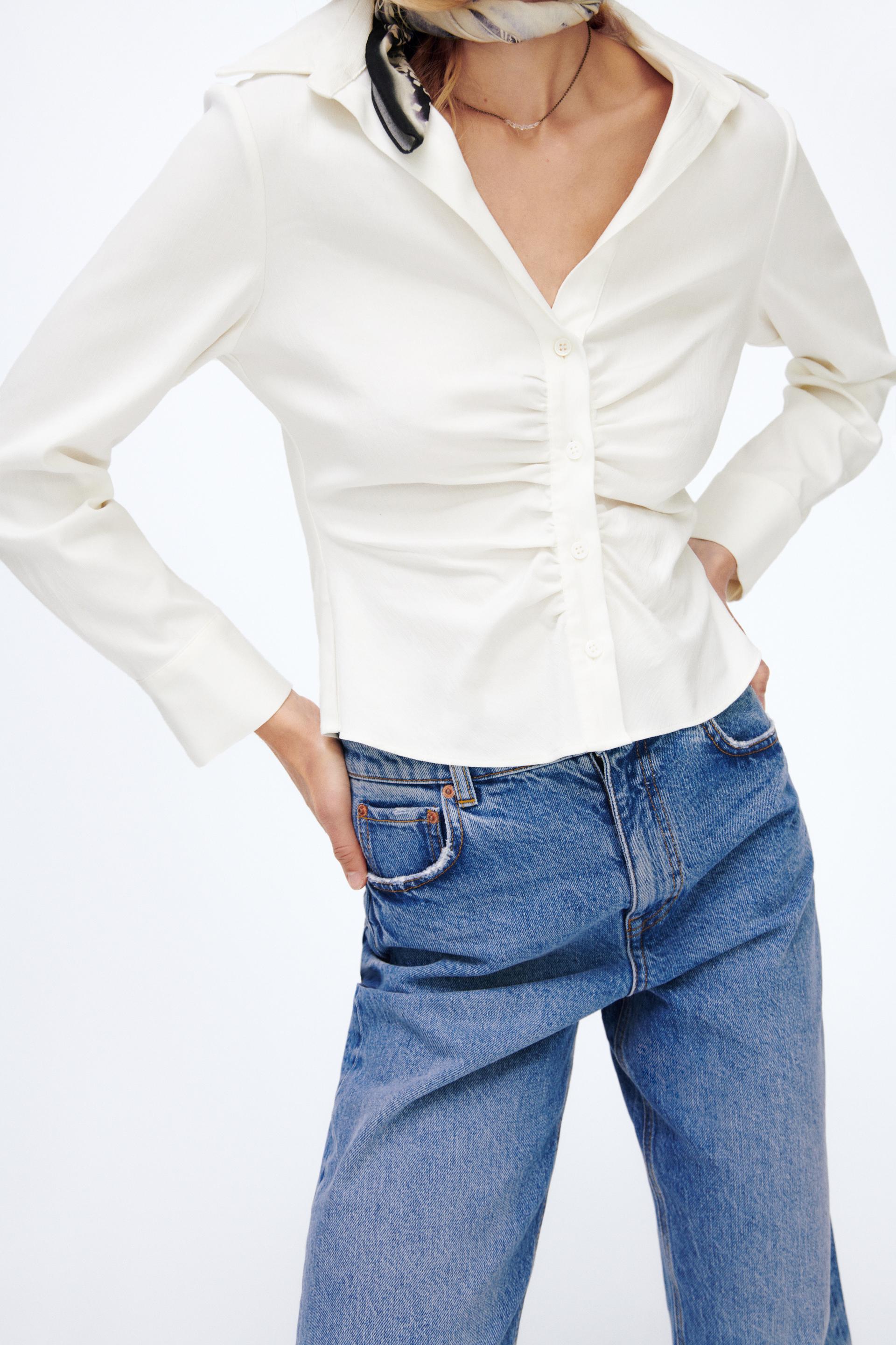 Fitted stretch shirt zara Clearance