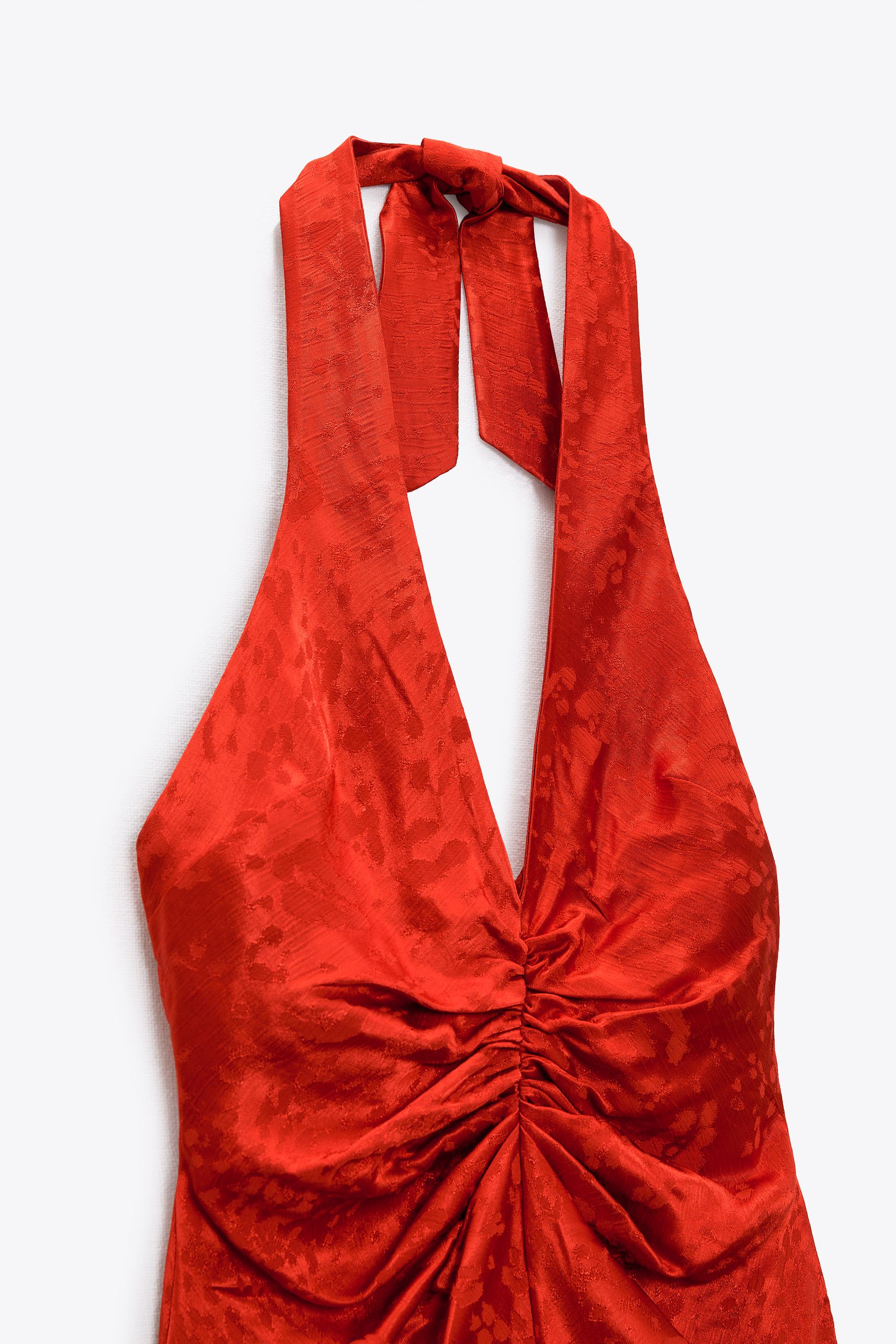 Zara jacquard satin effect dress Clearance