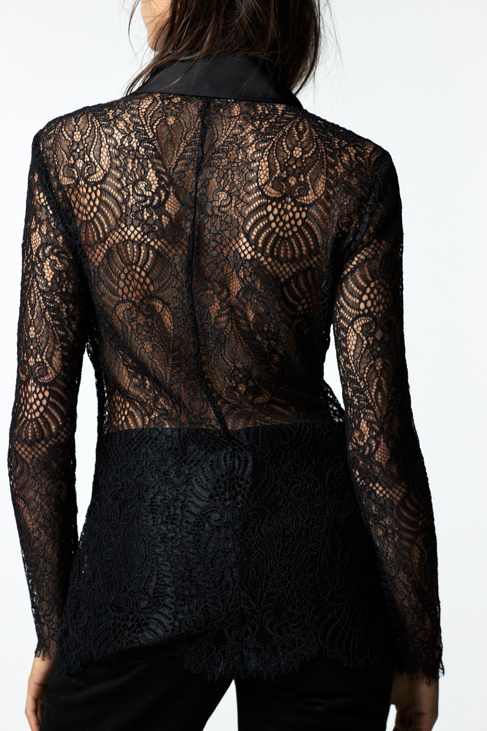 Encaje de Camisetas y Tops para Mujer de Zara | FASHIOLA.es