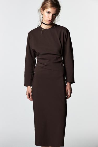 zara long sleeve dress
