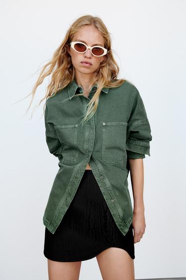 green jacket zara
