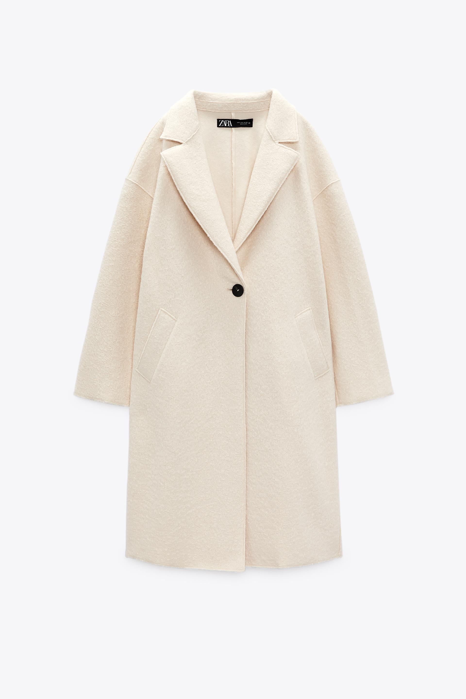 テクスチャー入り生地コート ピンク Zara Japan 日本