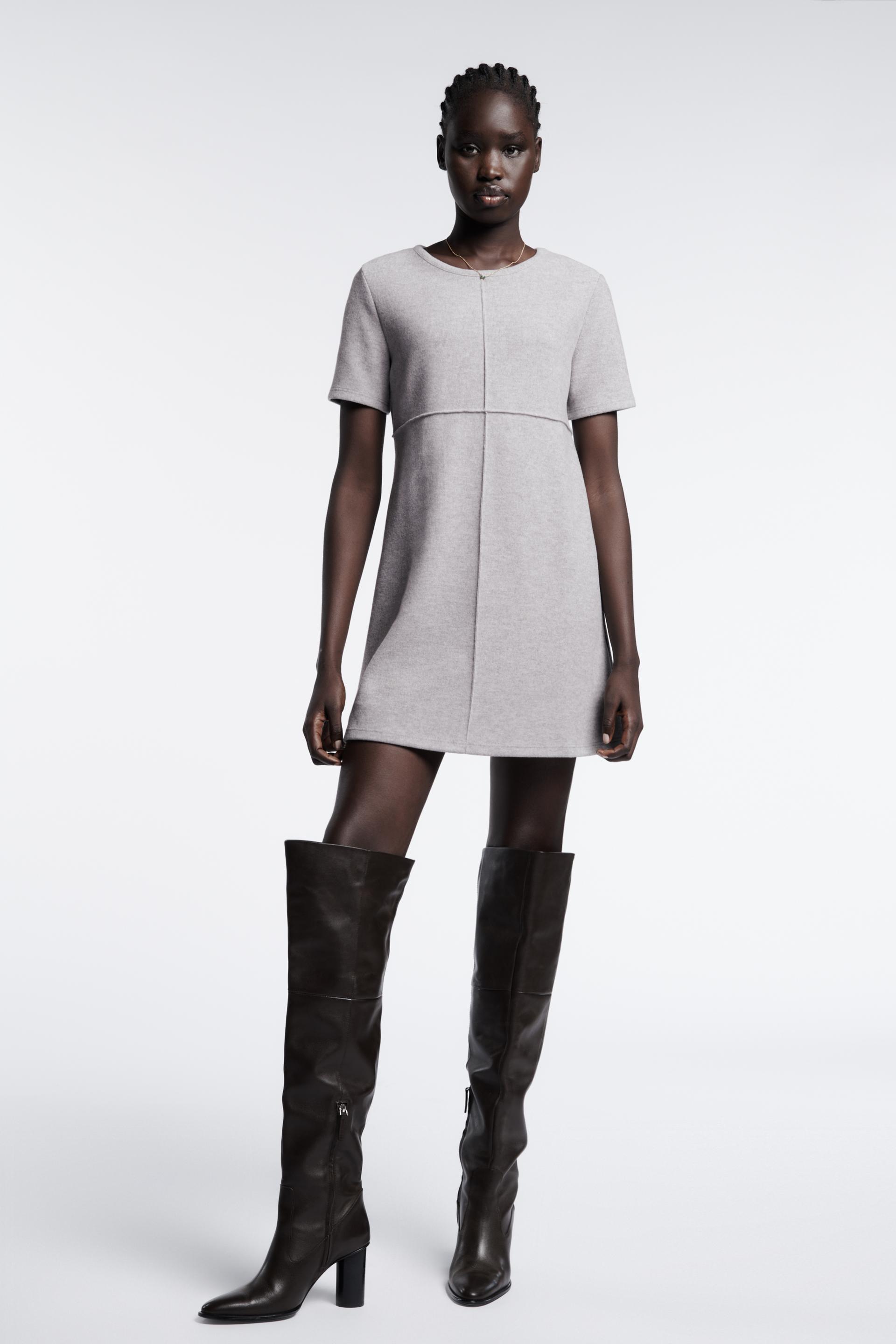 BASIC SOFT DRESS - Grey marl | ZARA 