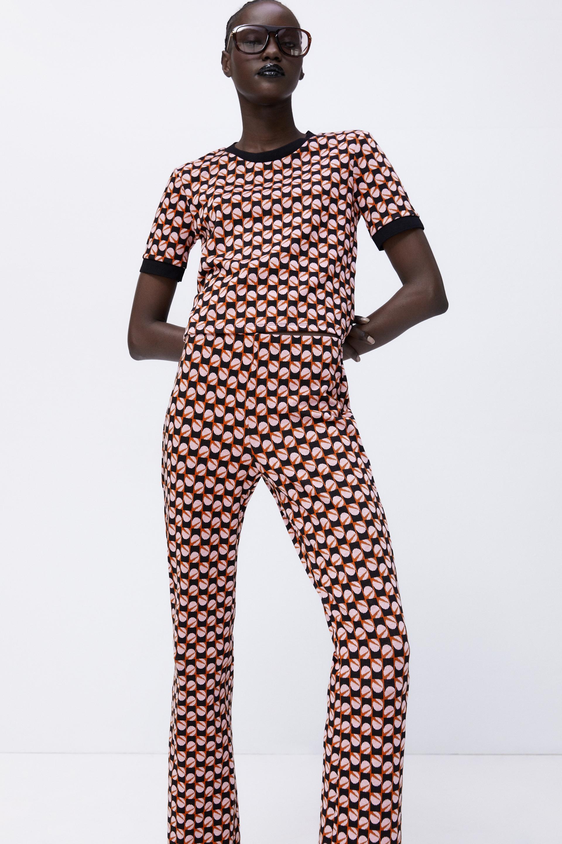 JACQUARD TROUSERS - Black / Green | ZARA Australia