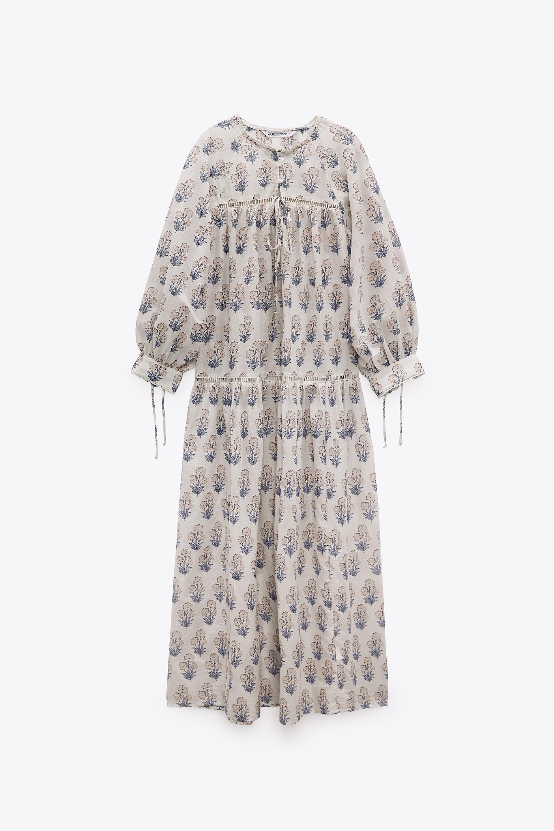 Zara printed flounce dress Clearance